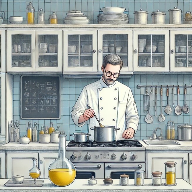 tindak balas kimia menghasilkan hidangan enak