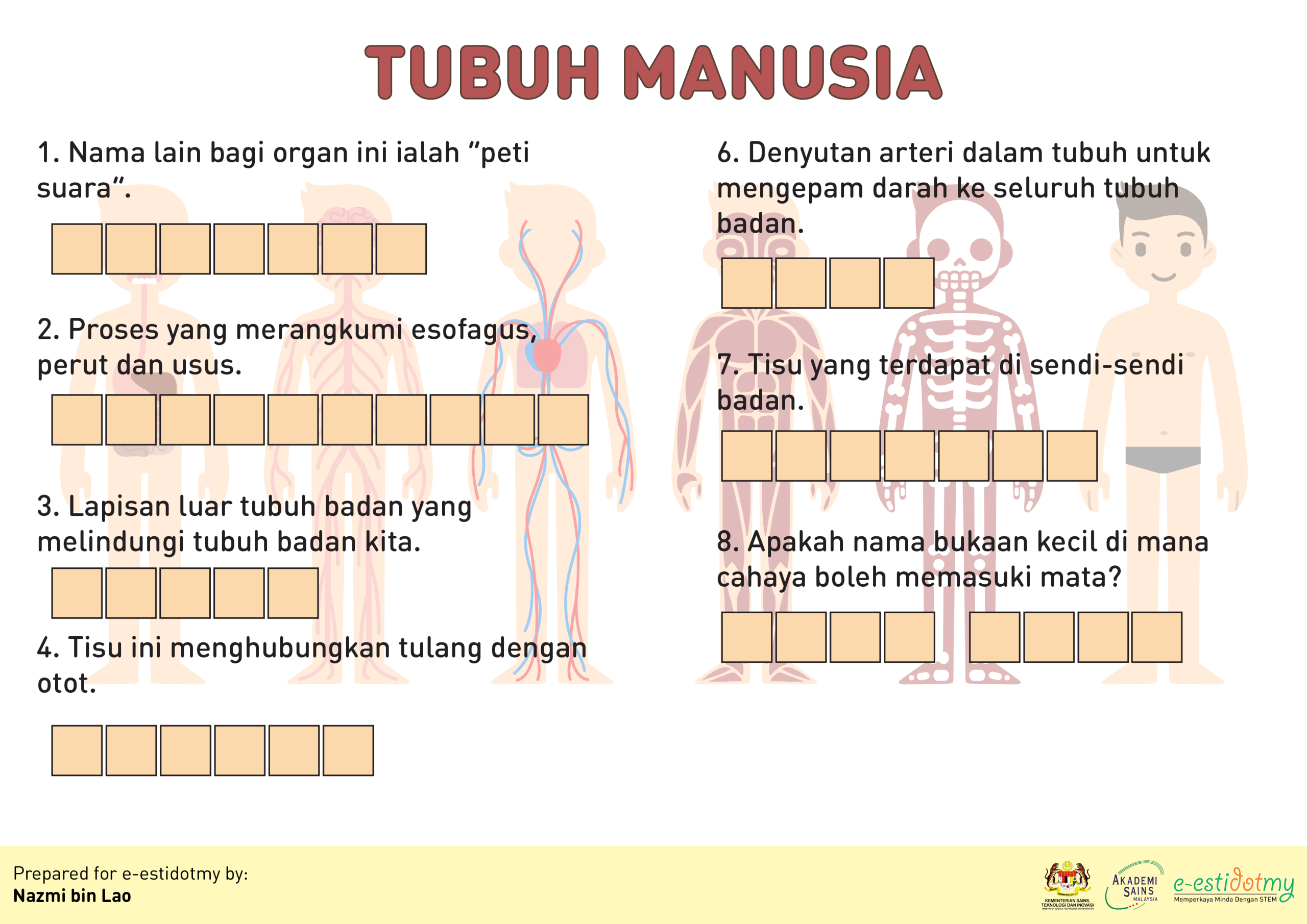 tubuh manusia, isi ruang kosong