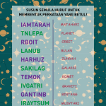 SISTEM SURIA, AKTIVITI, stem IS FUN, JAWAPAN